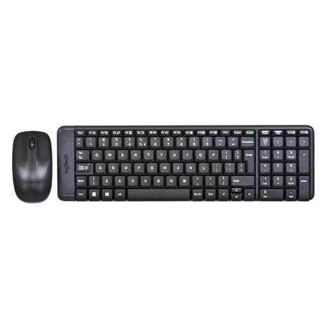 Toetsenbord en muis Logitech Wireless Combo MK220 Zwart QWERTY Qwerty US 1