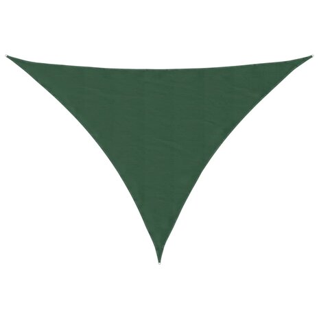 Zonnescherm driehoekig 2,5x2,5x3,5 m oxford stof donkergroen 2