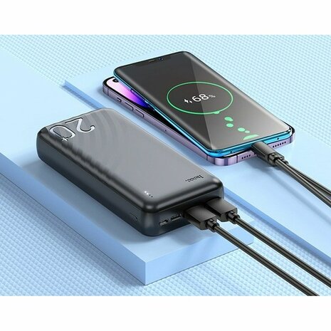 Powerbank Hoco J123A black Zwart 20000 mAh 2