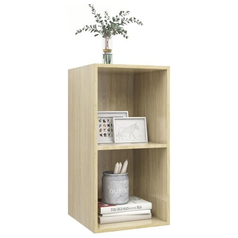 Tv-wandmeubel 37x37x72 cm bewerkt hout sonoma eikenkleurig 3