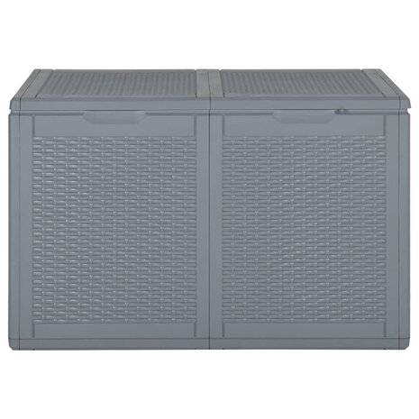 Tuinbox 180 L PP rattan grijs 2