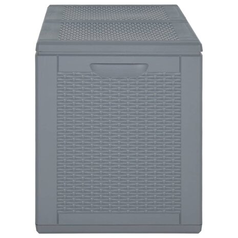 Tuinbox 180 L PP rattan grijs 3