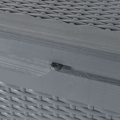 Tuinbox 180 L PP rattan grijs 7