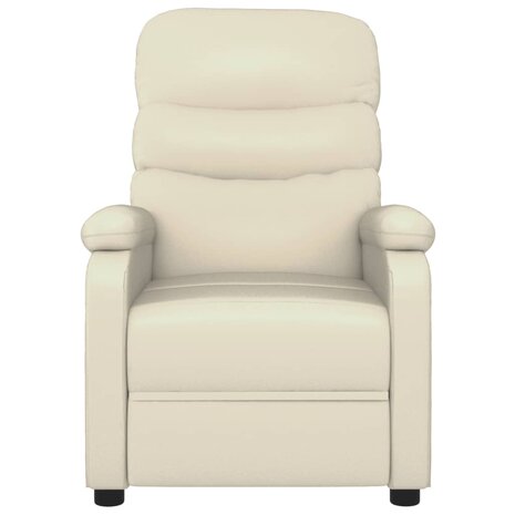 Massagestoel elektrisch kunstleer crèmekleurig 4
