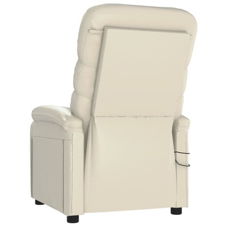 Massagestoel elektrisch kunstleer crèmekleurig 6