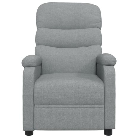 Massagestoel elektrisch stof lichtgrijs 4