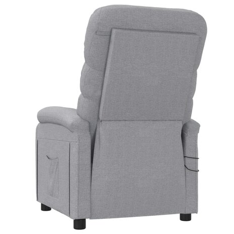 Massagestoel elektrisch stof lichtgrijs 6
