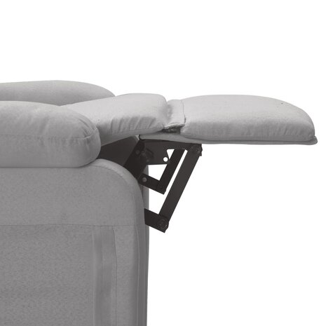 Massagestoel elektrisch stof lichtgrijs 7
