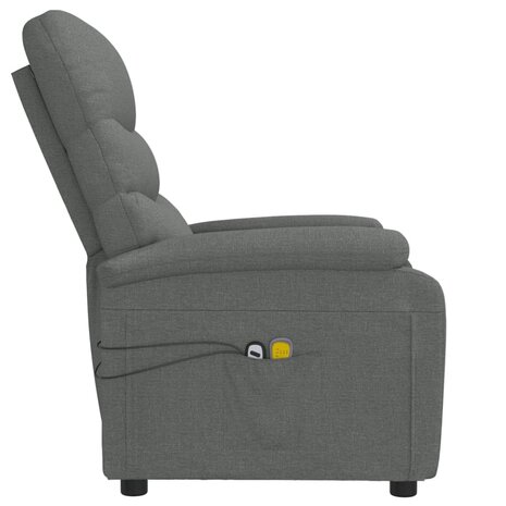 Massagestoel elektrisch stof donkergrijs 5