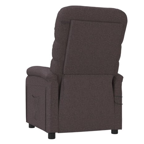 Massagestoel elektrisch verstelbaar stof donkerbruin 6
