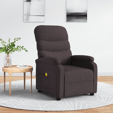 Massagestoel stof donkerbruin 1