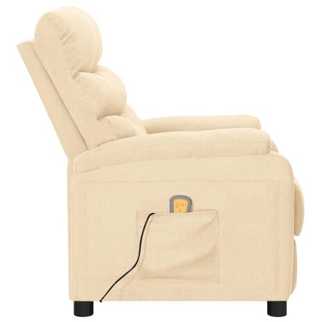 Massagestoel stof crèmekleurig 3