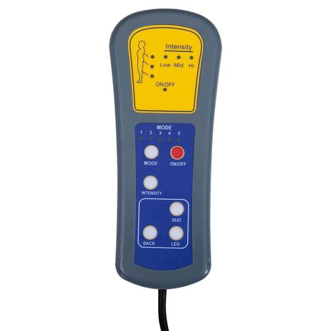 Massagestoel stof lichtgrijs 9