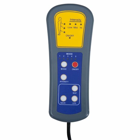 Massagestoel kunstleer grijs 7