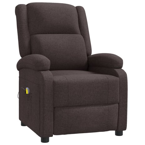 Massagestoel stof donkerbruin 2