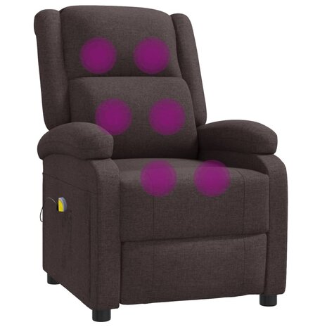Massagestoel stof donkerbruin 6