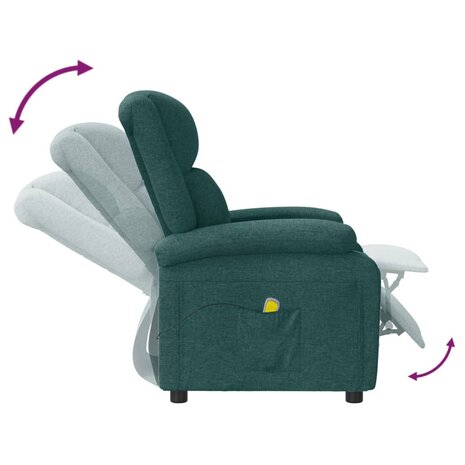 Massagestoel stof donkergroen 7