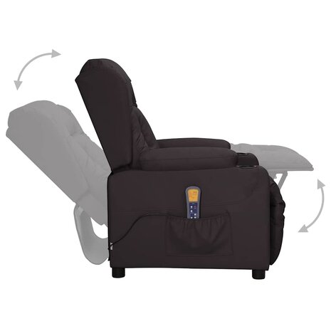 Sta-op-massagestoel kunstleer zwart 5