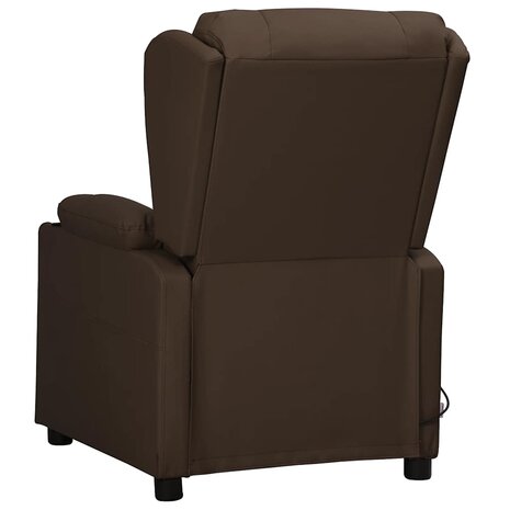 Sta-op-massagestoel kunstleer bruin 4