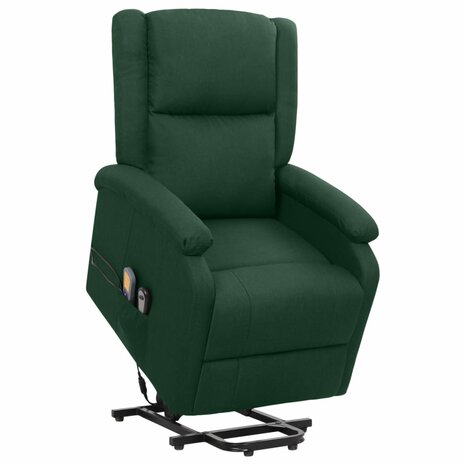 Sta-op-massagestoel stof donkergroen 1