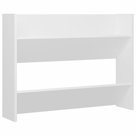 Wandschoenenkast 80x18x60 cm bewerkt hout wit 2