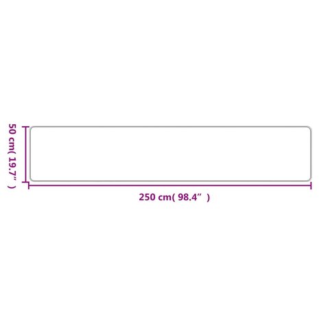 Tapijtloper 50x250 cm sisal-look zandkleurig 6