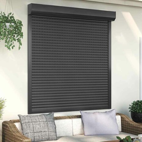 Rolluik 140x150 cm aluminium antracietkleurig 1