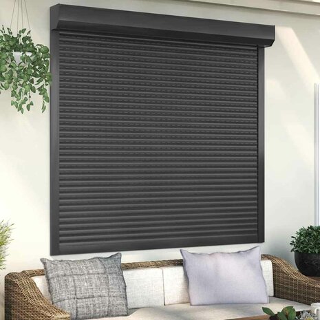 Rolluik 160x150 cm aluminium antracietkleurig 1