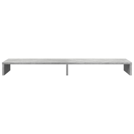 Monitorstandaard 100x27x10 cm bewerkt hout betongrijs 4