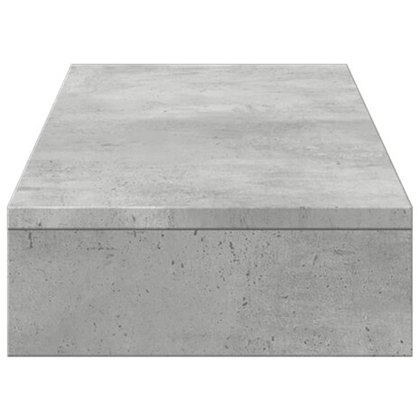 Monitorstandaard 100x27x10 cm bewerkt hout betongrijs 5