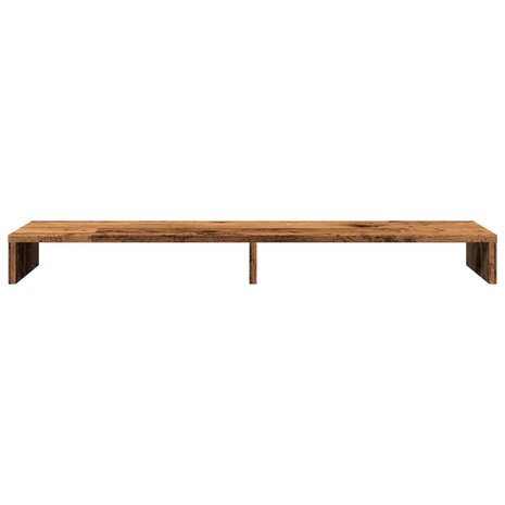Monitorstandaard 100x27x10 cm bewerkt hout oud houtkleurig 4