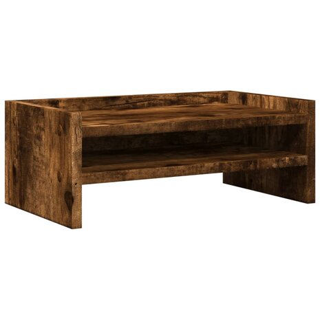 Monitorstandaard 42x24x16 cm bewerkt hout gerookt eikenkleurig 2