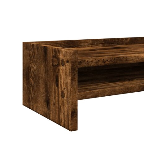 Monitorstandaard 42x24x16 cm bewerkt hout gerookt eikenkleurig 7
