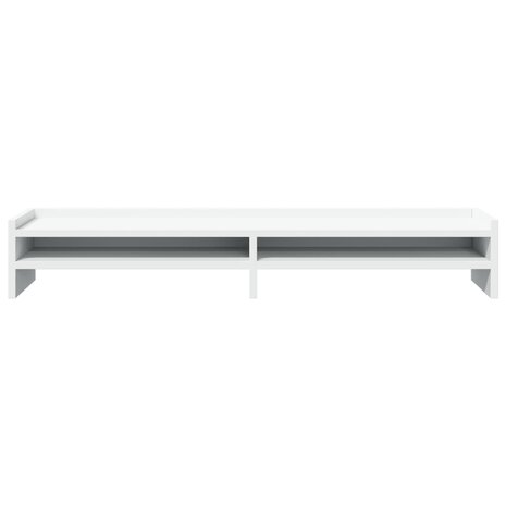Monitorstandaard 100x24x16 cm bewerkt hout wit 4