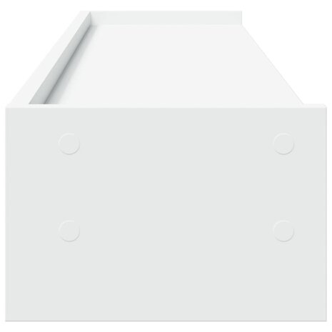 Monitorstandaard 100x24x16 cm bewerkt hout wit 5