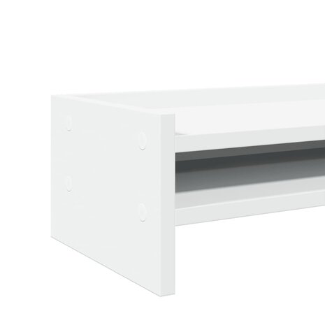Monitorstandaard 100x24x16 cm bewerkt hout wit 7