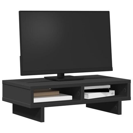 Monitorstandaard 50x27x15 cm bewerkt hout zwart 3