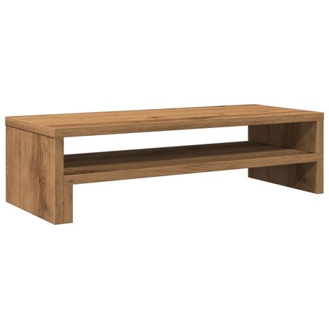 Monitorstandaard 54x22x15 cm bewerkt hout artisanaal eikenkleur 2