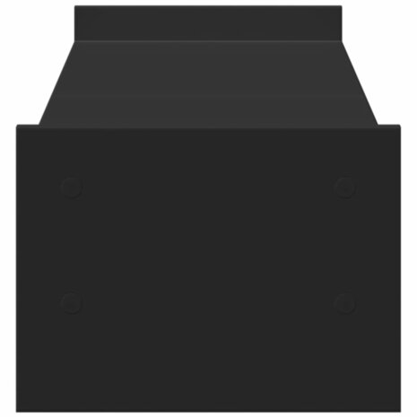 Monitorstandaard 100x27x20 cm bewerkt hout zwart 5