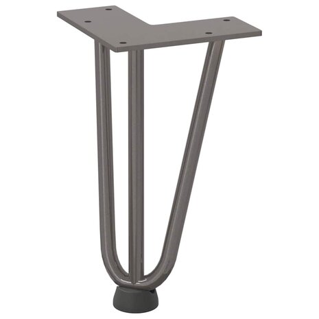 Haarspeld tafelpoten 4 st 20 cm massief staal naturel 4