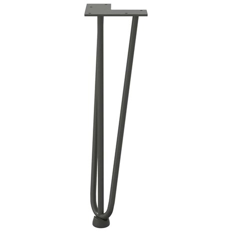 Haarspeld tafelpoten 4 st 42 cm massief staal antracietkleurig 5