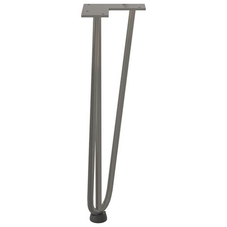 Haarspeld tafelpoten 4 st 42 cm massief staal naturel 6