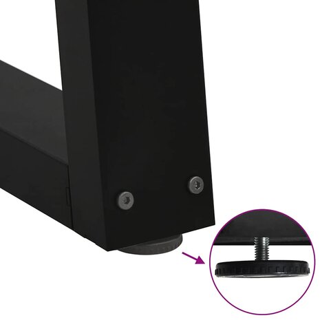 Eettafelpoten 2 st V-vormig 30x(30-31,3) cm staal zwart 9