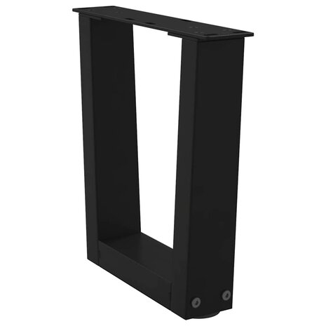 Eettafelpoten 2 st V-vormig 30x(30-31,3) cm staal zwart 4