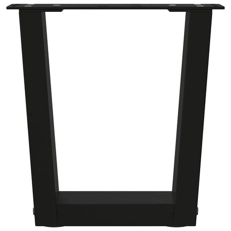 Eettafelpoten 2 st V-vormig 30x(30-31,3) cm staal zwart 5