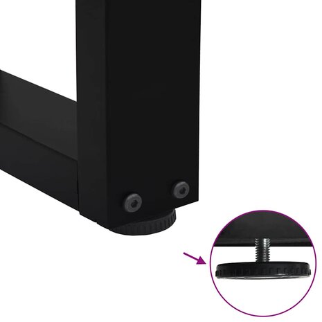 Eettafelpoten 2 st V-vormig 30x(30-31,3) cm staal zwart 9