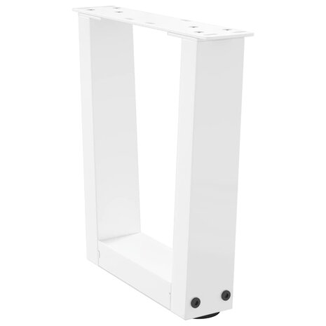 Eettafelpoten 2 st V-vormig 30x(30-31,3) cm staal wit 4