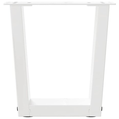 Eettafelpoten 2 st V-vormig 30x(30-31,3) cm staal wit 5