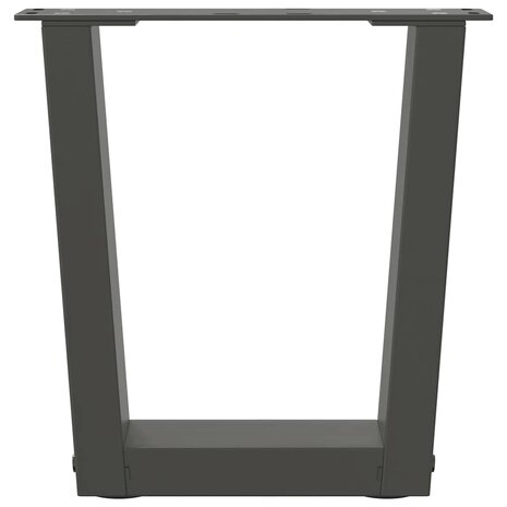 Eettafelpoten 2 st V-vormig 30x(30-31,3) cm staal antraciet 5