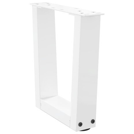 Eettafelpoten 2 st V-vormig 40x(30-31,3) cm staal wit 4
